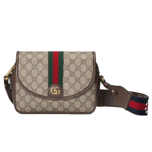 Ophidia mini GG shoulder bag Beige and ebony