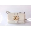 White Small Arli Leather Shoulder Bag