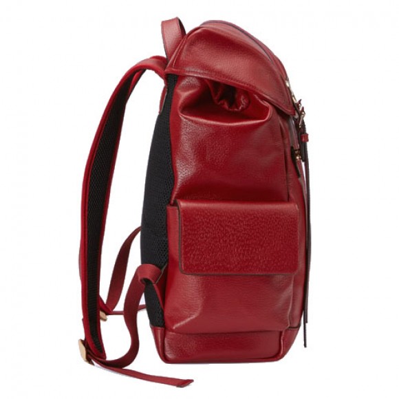 Ophidia GG medium backpack Red leather