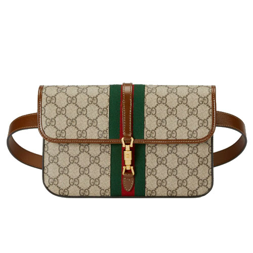 Jackie 1961 belt bag Beige ebony GG Supreme canvas