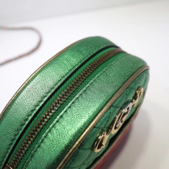 Green/Red Leather Mini Bag