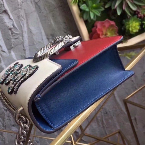 Embroidered Leather Mini Bag