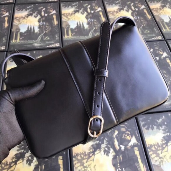 Black Small Arli Leather Shoulder Bag