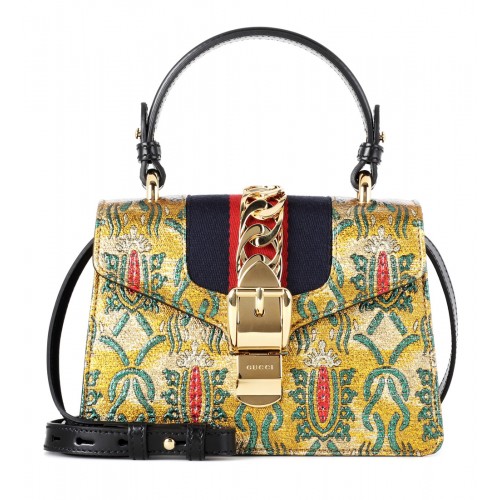 Sylvie Mini brocade shoulder P00253948 Sylvie Mini brocade shoulder P00253948