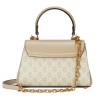 Gucci Horsebit 1955 mini bag Beige and white GG
