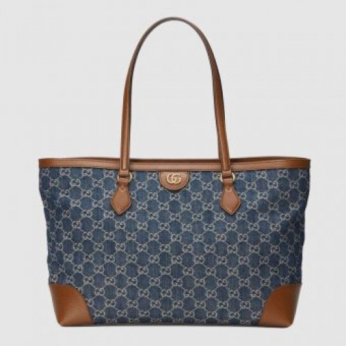 Ophidia GG medium tote Dark Blue 6316852KQGG8375