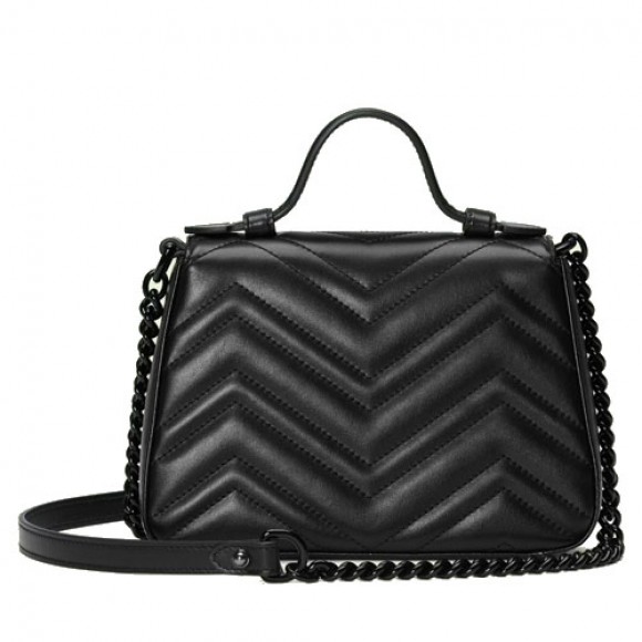 GG Marmont mini top handle bag black