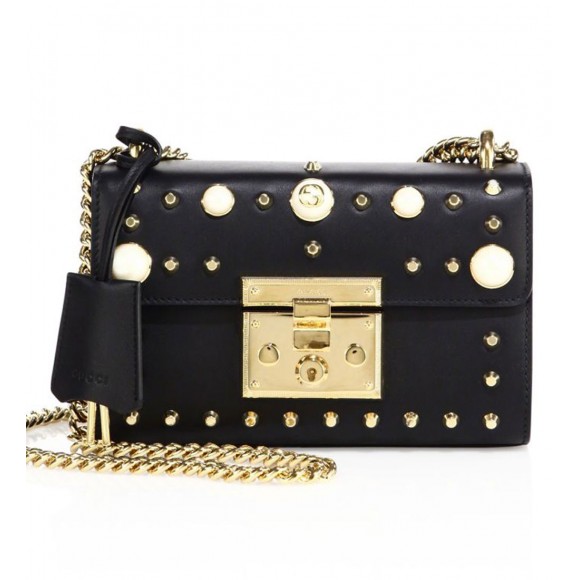 Padlock Small Studded Leather N400089893172