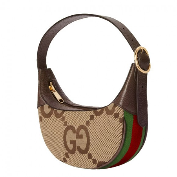 Ophidia jumbo GG mini bag Camel and ebony jumbo GG canvas