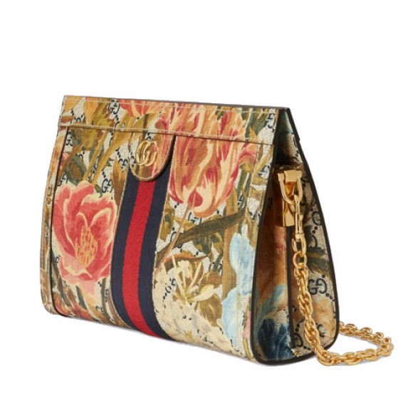 ophidia flora mini bag multicolor gg Sup*e flora print canvas