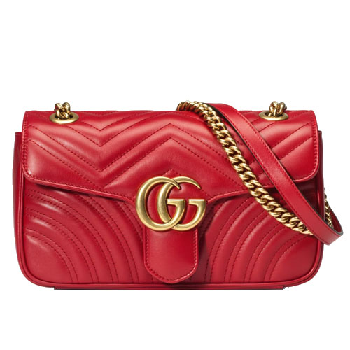 GG Marmont small shoulder bag Red gold-toned hardware