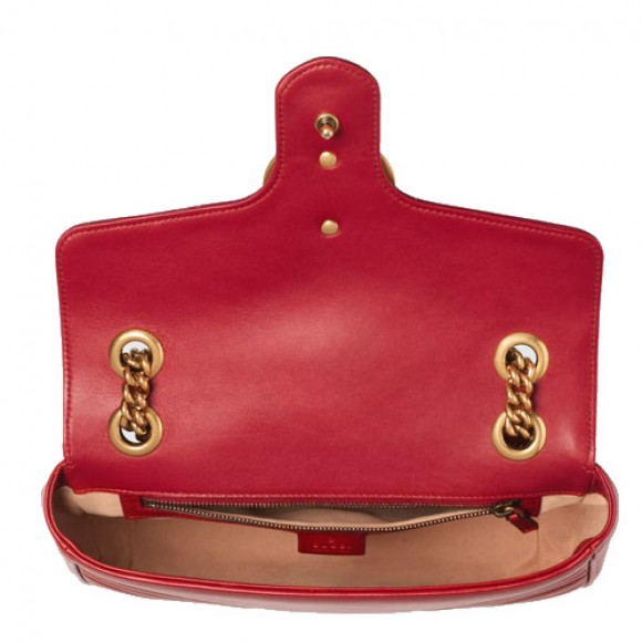 GG Marmont small shoulder bag Red gold-toned hardware