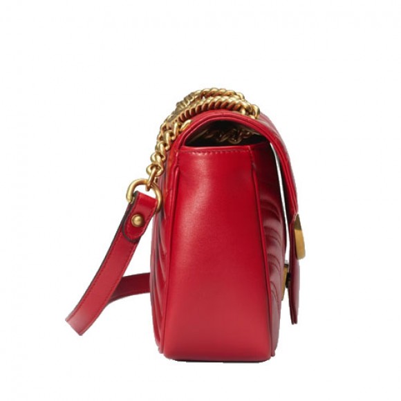 GG Marmont small shoulder bag Red gold-toned hardware