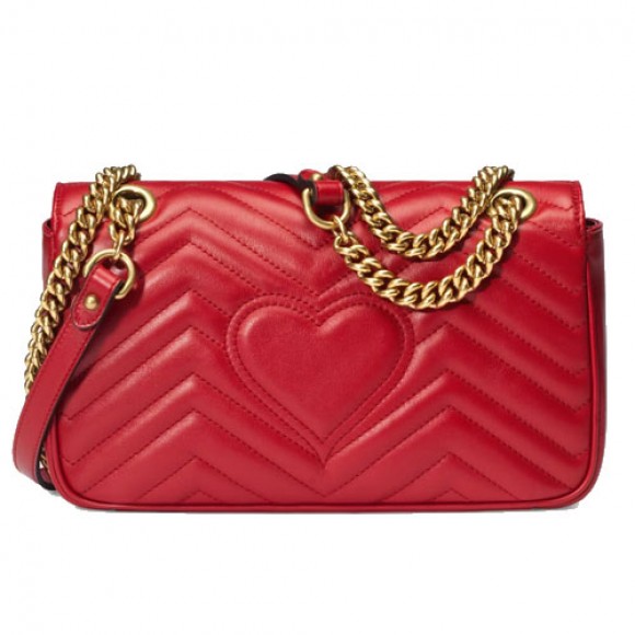 GG Marmont small shoulder bag Red gold-toned hardware