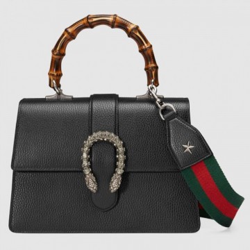 Black Dionysus Small Bamboo Top Handle Bag Black Dionysus Small Bamboo Top Handle Bag