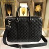 Large Briefcase In Black Signature Leather