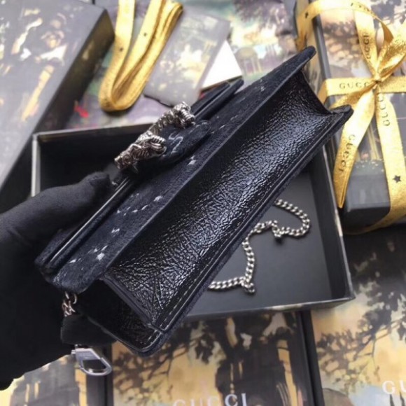 Black Dionysus Super Mini Velvet Bag