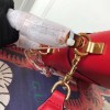 Red Dionysus Medium Bamboo Top Handle Bag
