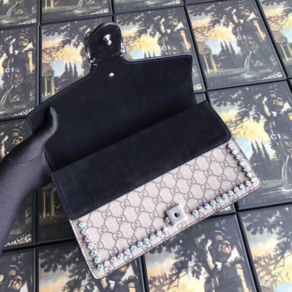 black dionysus gg Sup*e crystal small shoulder bag