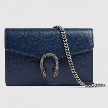 Blue Dionysus Mini Chain Leather Bag Blue Dionysus Mini Chain Leather Bag