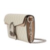 Dionysus small shoulder bag Beige and white GG