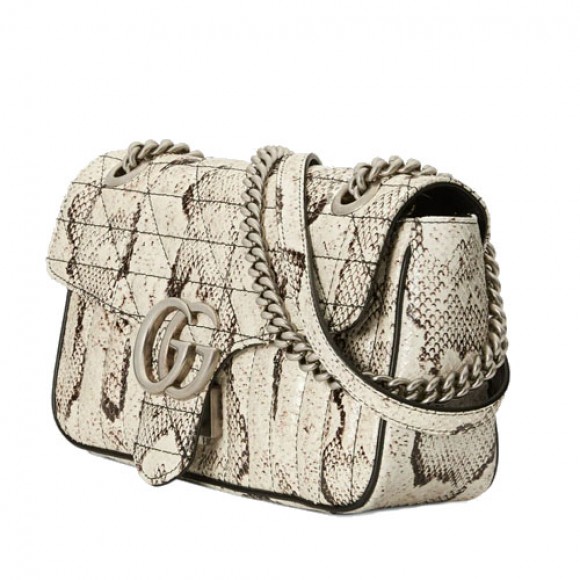 GG Marmont small python shoulder bag