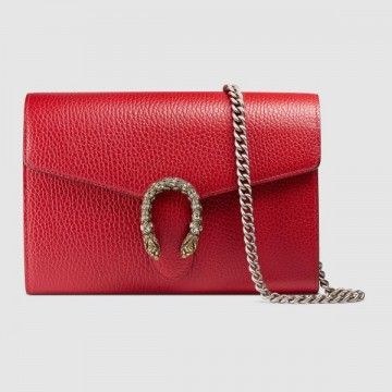 Red Dionysus Mini Chain Leather Bag Red Dionysus Mini Chain Leather Bag