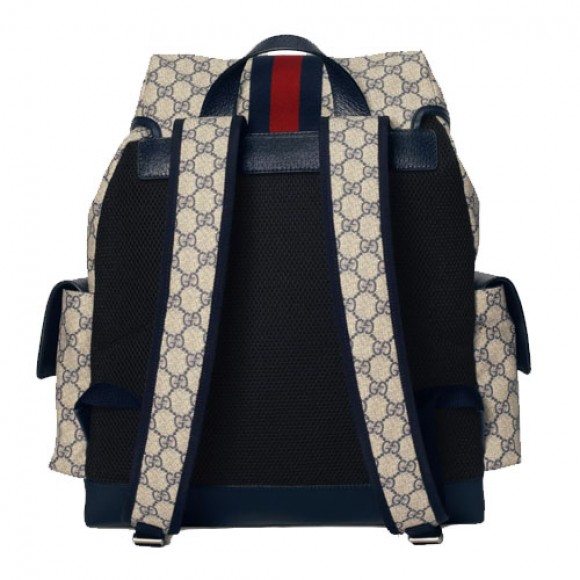 Ophidia GG medium backpack Blue and red Web