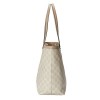 Ophidia GG medium tote Beige and white