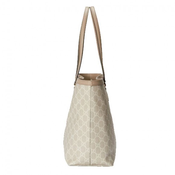 Ophidia GG medium tote Beige and white