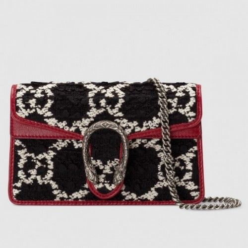 Super Mini Bag In Black GG Tweed Super Mini Bag In Black GG Tweed