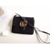 Black Suede Arli Medium Shoulder Bag