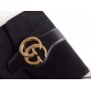 Black Suede Arli Medium Shoulder Bag