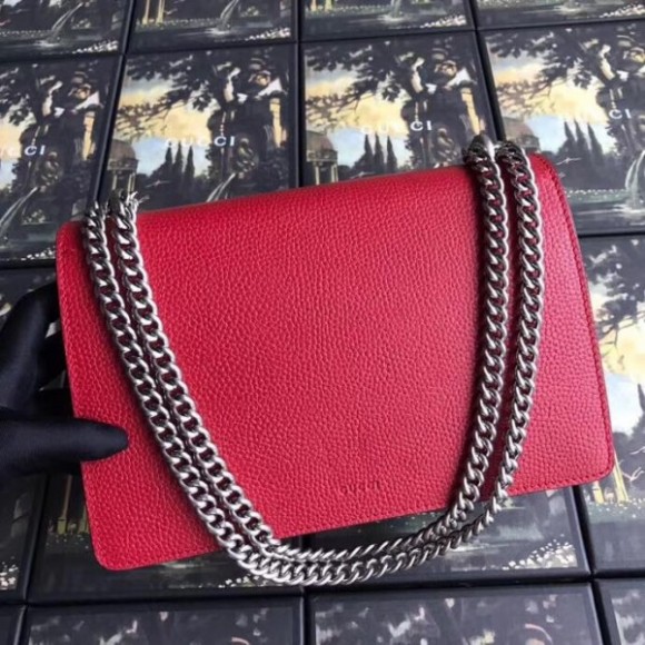 Red Dionysus Small Leather Shoulder Bag