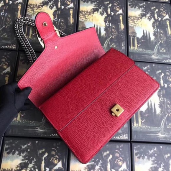 Red Dionysus Small Leather Shoulder Bag