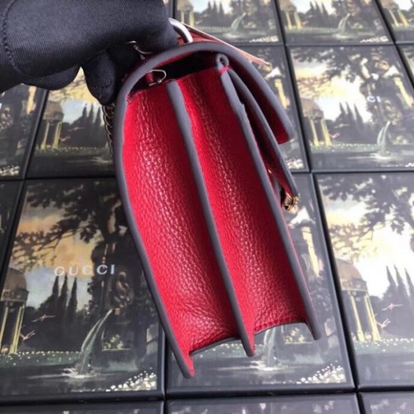 Red Dionysus Small Leather Shoulder Bag