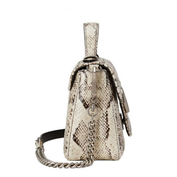 GG Marmont python mini top handle bag