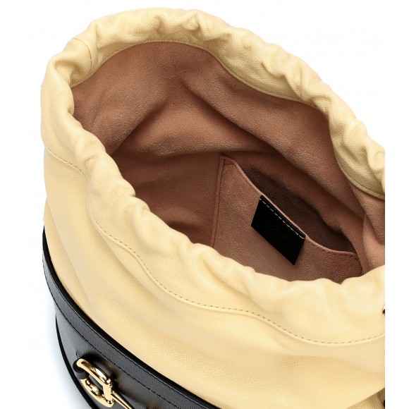 Horsebit leather bucket Black P00435233