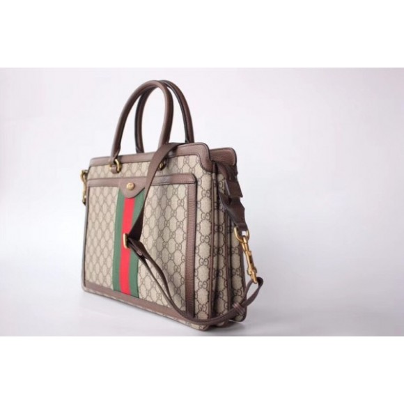 ophidia gg briefcase in gg Sup*e canvas