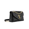 Louis Vuitton New Wave M58552 Chain Bag MM Women Purses Black Leather Handbag