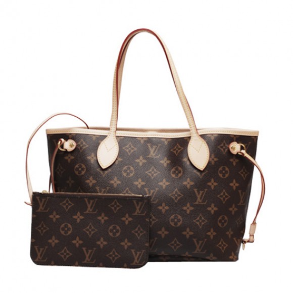 l**is V*t*n m41001 neverfull pm shoulder bag monogram canvas