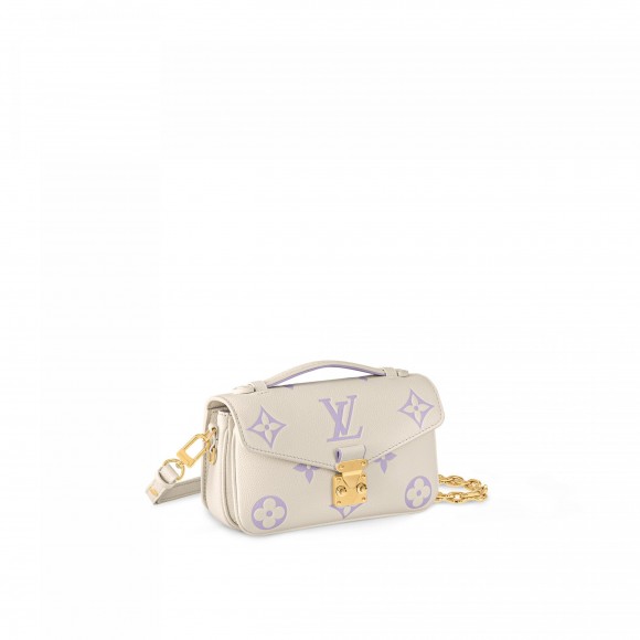 l**is V*t*n m23940 pochette métis east west latte/bubble tea