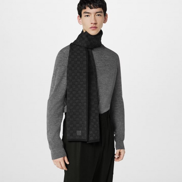 l**is V*t*n anthracite m77988 néo petit damier scarf