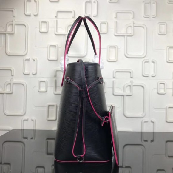 l**is V*t*n neverfull mm bag in noir epi leather m54185