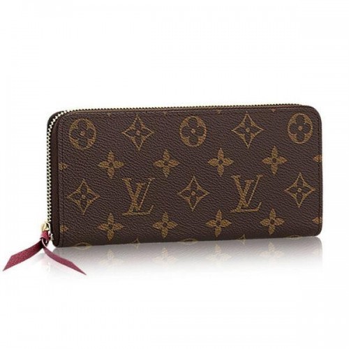 Louis Vuitton Monogram Canvas Clemence Wallet M60742 Fuchsia Louis Vuitton Monogram Canvas Clemence Wallet M60742 Fuchsia