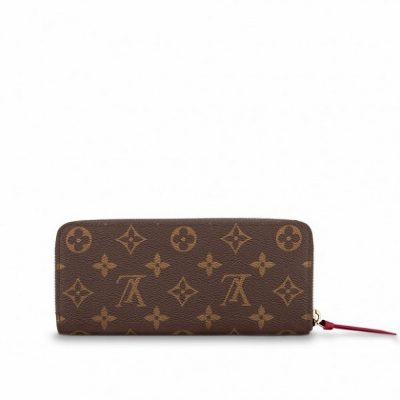 l**is V*t*n monogram canvas clemence wallet m60742 fuchsia