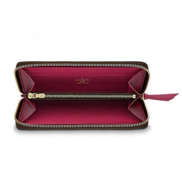 l**is V*t*n monogram canvas clemence wallet m60742 fuchsia