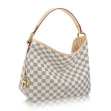 Louis Vuitton N41462 Delightful PM Hobo Bag Damier Azur Canvas Louis Vuitton N41462 Delightful PM Hobo Bag Damier Azur Canvas