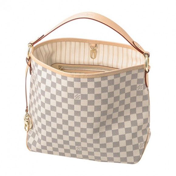 Louis Vuitton N41462 Delightful PM Hobo Bag Damier Azur Canvas Louis Vuitton N41462 Delightful PM Hobo Bag Damier Azur Canvas