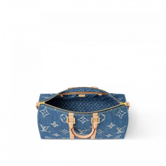 l**is V*t*n m24315 keepall bandoulière 45 denim blue